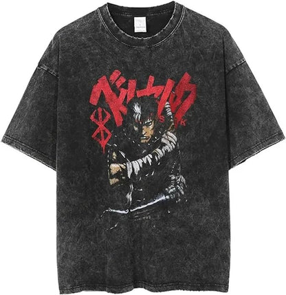 Vintage Washable T-Shirt - Streetwear Anime Graphic