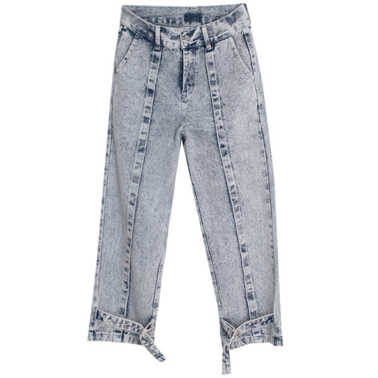 2019 Winter Streetwear Couple's Loose Denim Pants