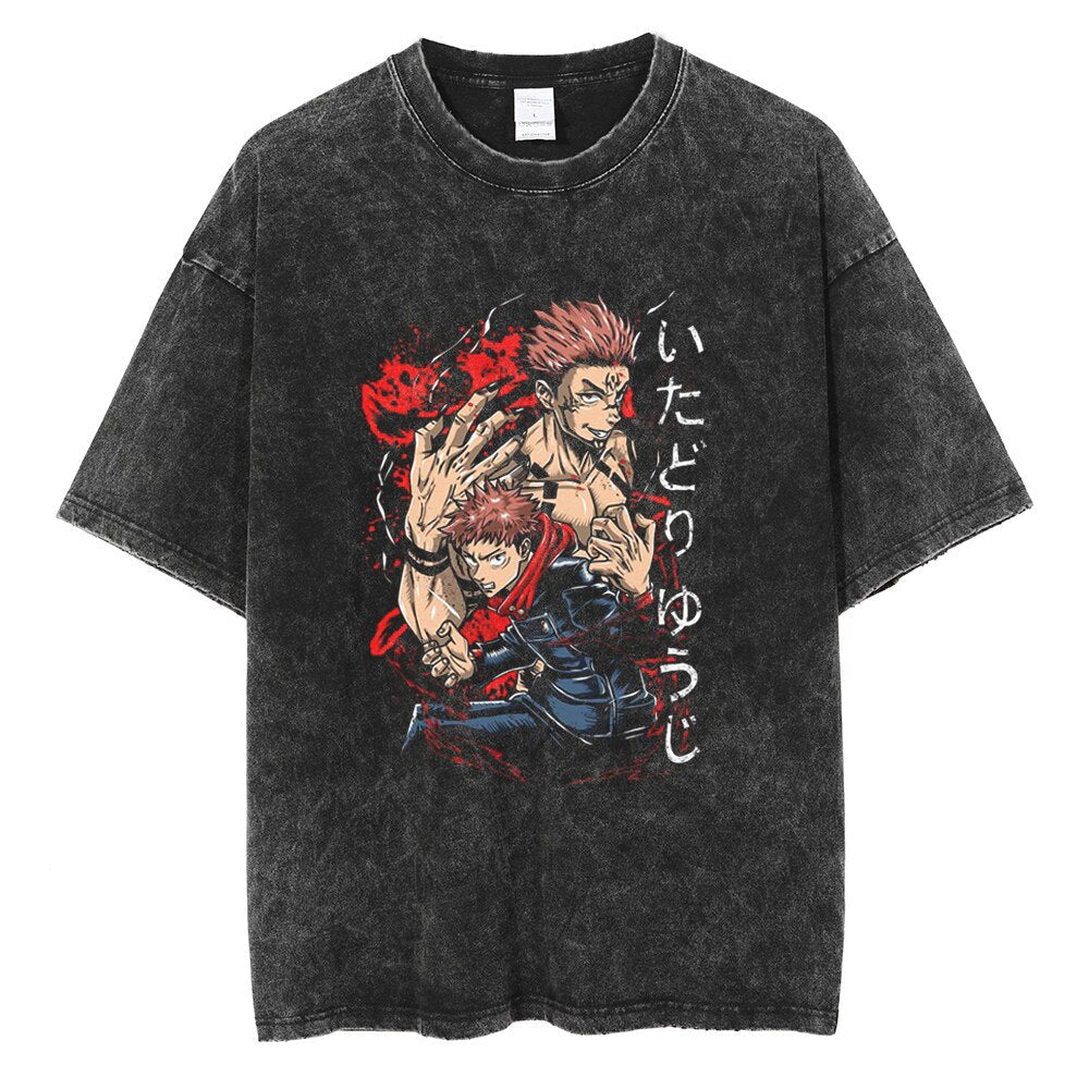 Vintage Washable T-Shirt - Streetwear Anime Graphic