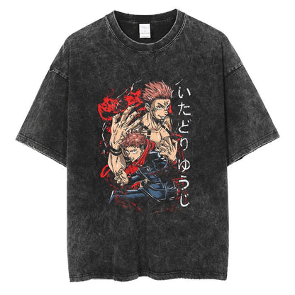 Vintage Washable T-Shirt - Streetwear Anime Graphic