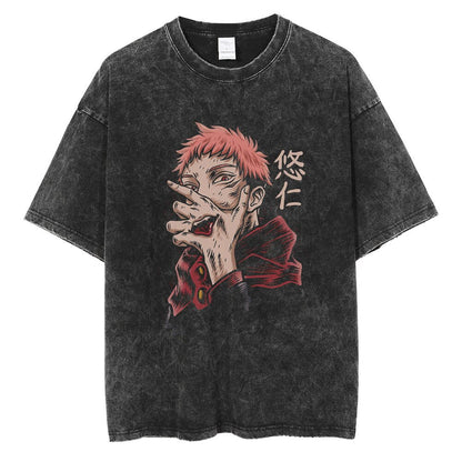 Vintage Washable T-Shirt - Streetwear Anime Graphic